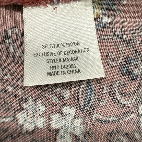 Blue Rain Womens Dress Pink Floral Size M 100% Rayon - Picture 9 of 11